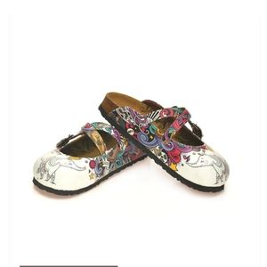 Calceo Elephant Ballerina Skirt Painted Mules